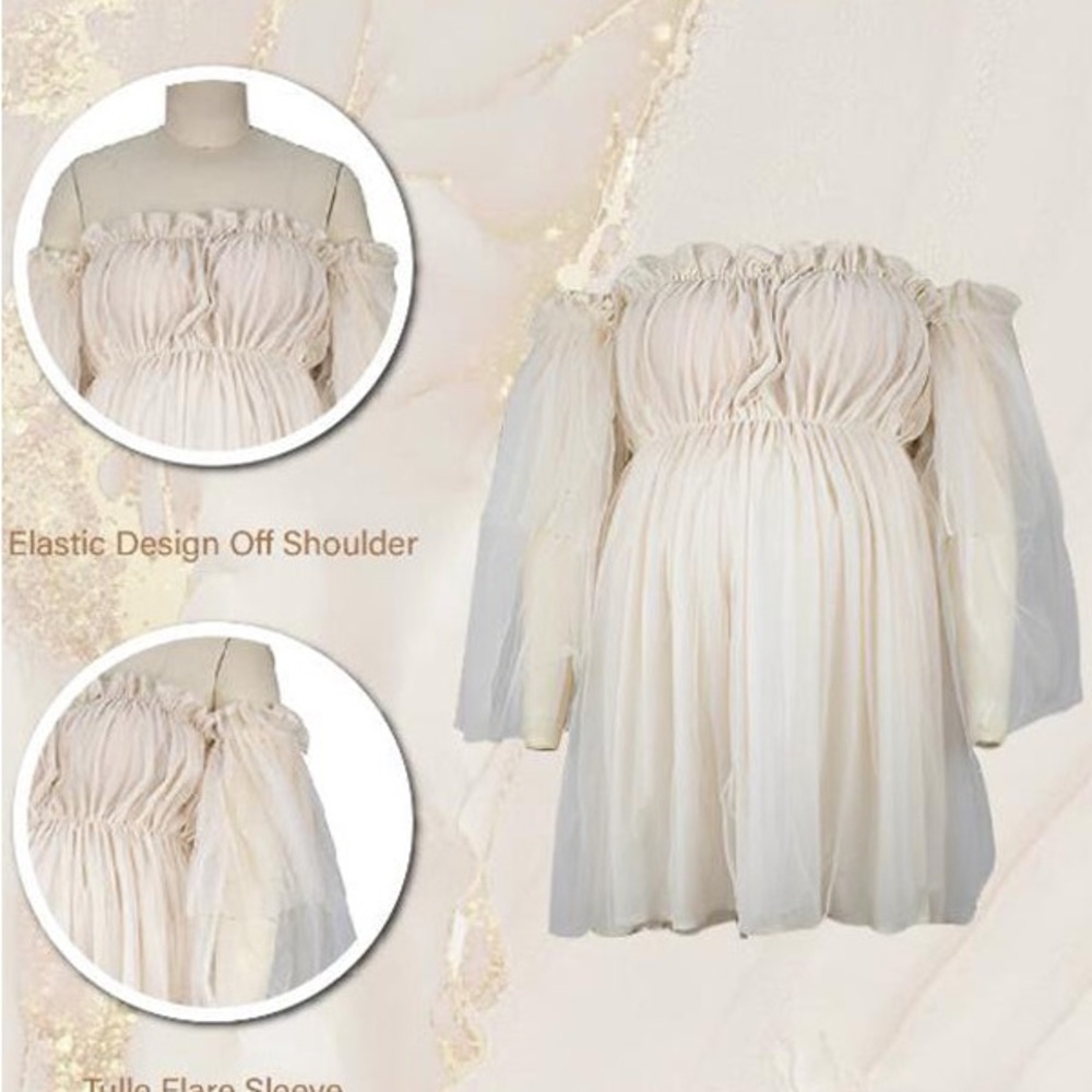 Tulle Ruffle Baby Shower / Maternity Dress